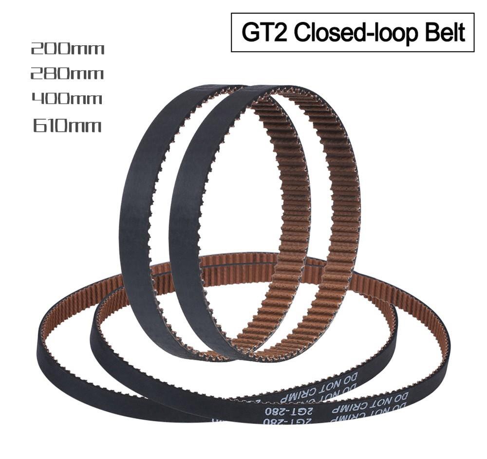 TWO TREES 3D Printers Rubber GT2 Closed Loop Timing Belt, 2GT 6mm, Anti-Slip, 2Pcs - 280mm -Deals Accessories Store TWO TREES 3D Printers Rubber GT2 Closed Loop Timing Belt 280mm 519539 0