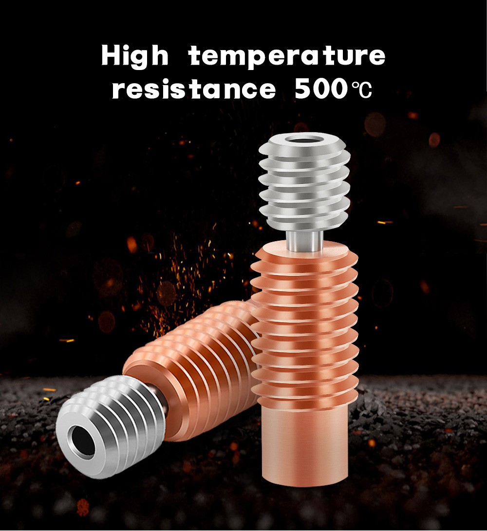 TWO TREES Heatbreak Throat For V6 Hotend Vocano Heater Block 1.75mm Filament Remote Feeding 3D Printer - Smooth Version -BioloMix Shop TWO TREES Heatbreak Throat for V6 Hotend Smooth Version 519511 0