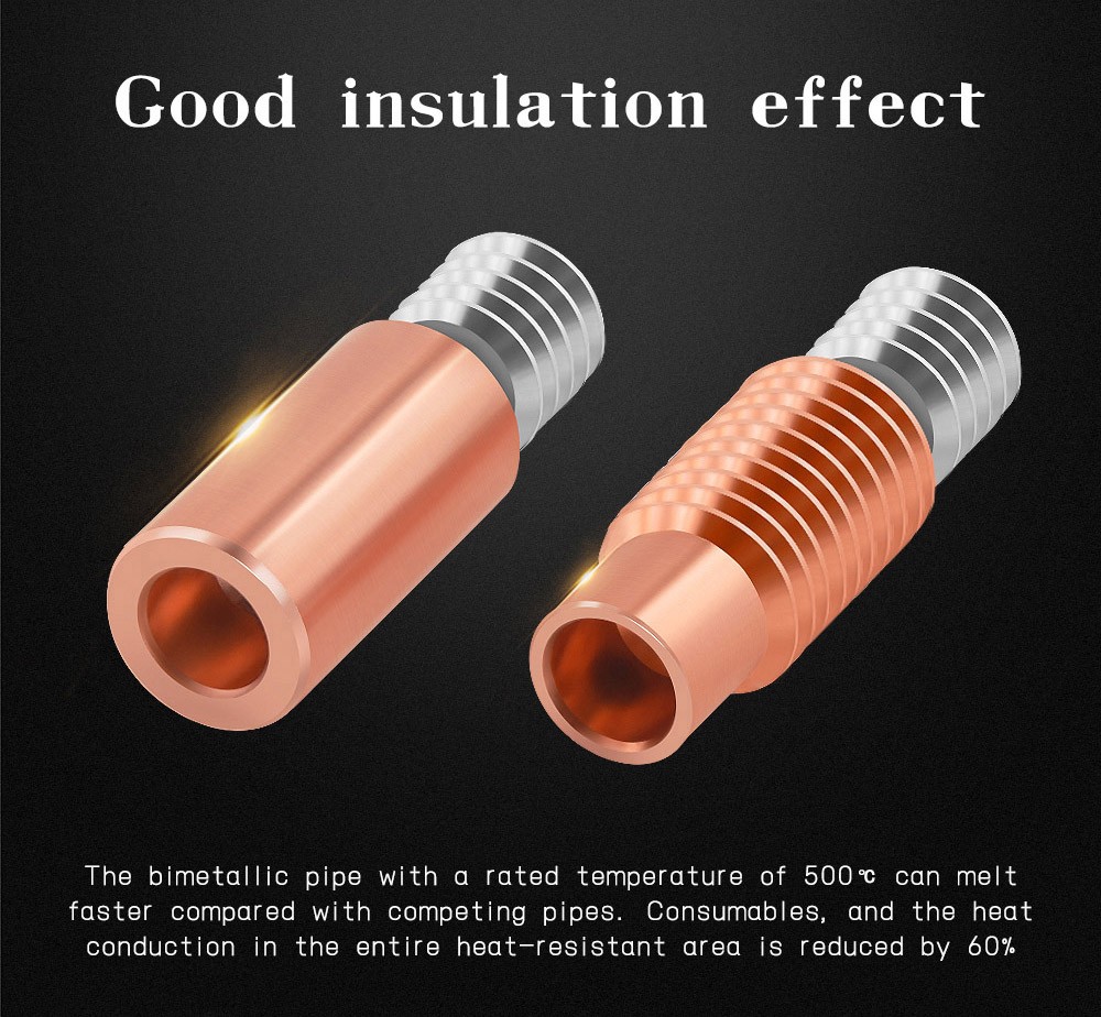 TWO TREES Heatbreak Throat For V6 Hotend Vocano Heater Block 1.75mm Filament Remote Feeding 3D Printer - Smooth Version -BioloMix Shop TWO TREES Heatbreak Throat for V6 Hotend Smooth Version 519511 4