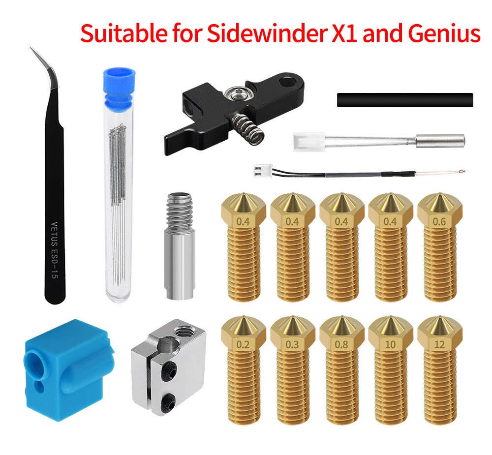 TWO TREES Volcano Nozzle Hotend Heating Block Parts Kit For Artillery Sidewinder X1 3D Printer 14 TWO TREES Volcano Nozzle Hotend Heating Block Parts Kit For Artillery Sidewinder X1 3D Printer -BioloMix Shop TWO TREES Volcano Nozzle Hotend Heating Block Parts Kit 519476 0