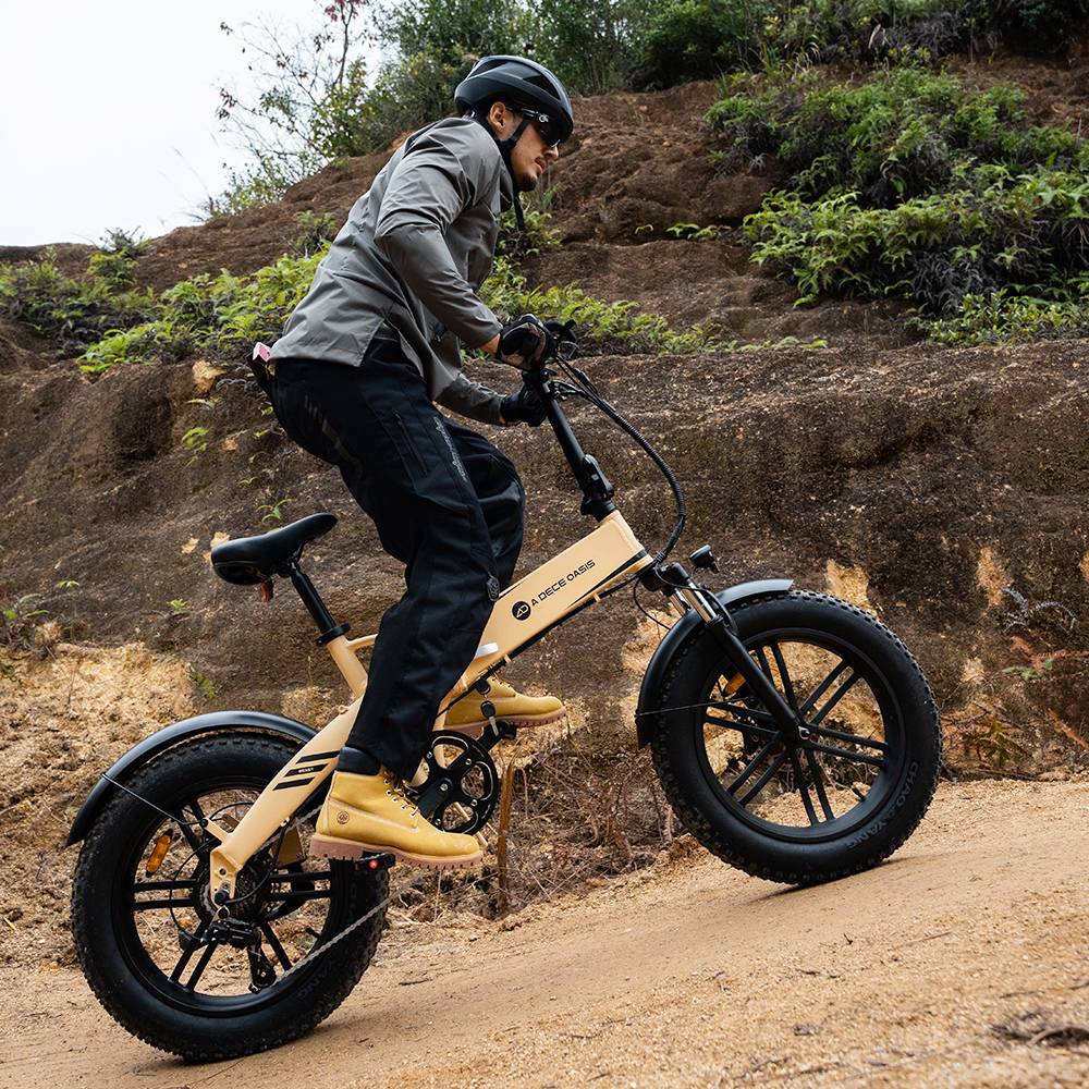 ADO A20F Beast Foldable E-Bike 20*4.0 Inch Fat Tire 250W Motor 25Km/h Speed 36V 14.5Ah Battery For 120KM Range Torque Sensor Shimano 7 Speed Dual Hydraulic Disc Brake IPX5 Waterproof IPS Color Display With ADO EBIKE App Control - Sand -rockbros-shop a8253c4c 74a6 41e2 8aaf 288b3c987a37