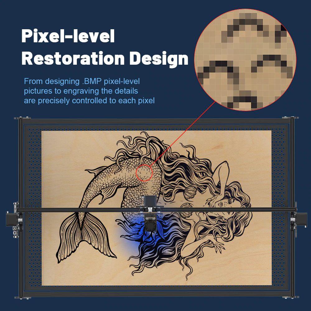 NEJE 3 MAX 12W Laser Engraver Cutter, A40640 Laser Module, 0.04*0.06mm Compressed Spot, Built-in Air Assist, NEJE WIN Software, Android IOS App Control, Metal Nozzle Module Radiator, Engraving Size 460*810mm, Expandable To 810*1030mm -BioloMix Shop dff509a2 3299 4aba b2b2 82a7d0854cae