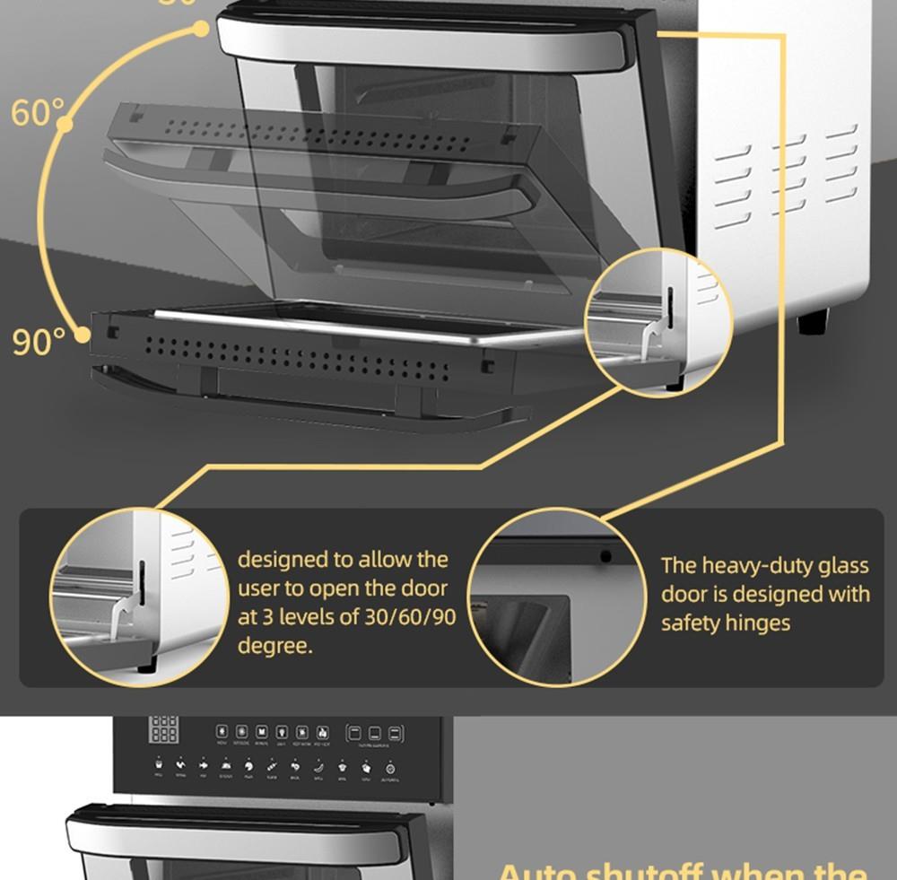 BioloMix 15L 1700W Dual Heating Air Fryer Toaster Rotisserie