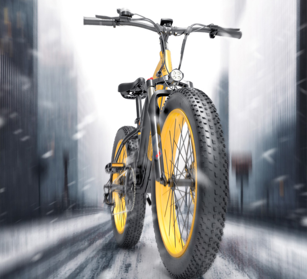 GOGOBEST GF600 Electric Bike 48V 13Ah Battery 1000W Motor 26x4.0 Inch Fat Tire Max Speed 40Km/h 110KM Power-assisted Mileage Range LCD Display IP54 Waterproof Aluminum Alloy Frame Shimano 7-speed Shift - Black Yellow -rockbros-shop fc6a7f2f5a1b4de4a42f54e7a6ec2997 519223 1