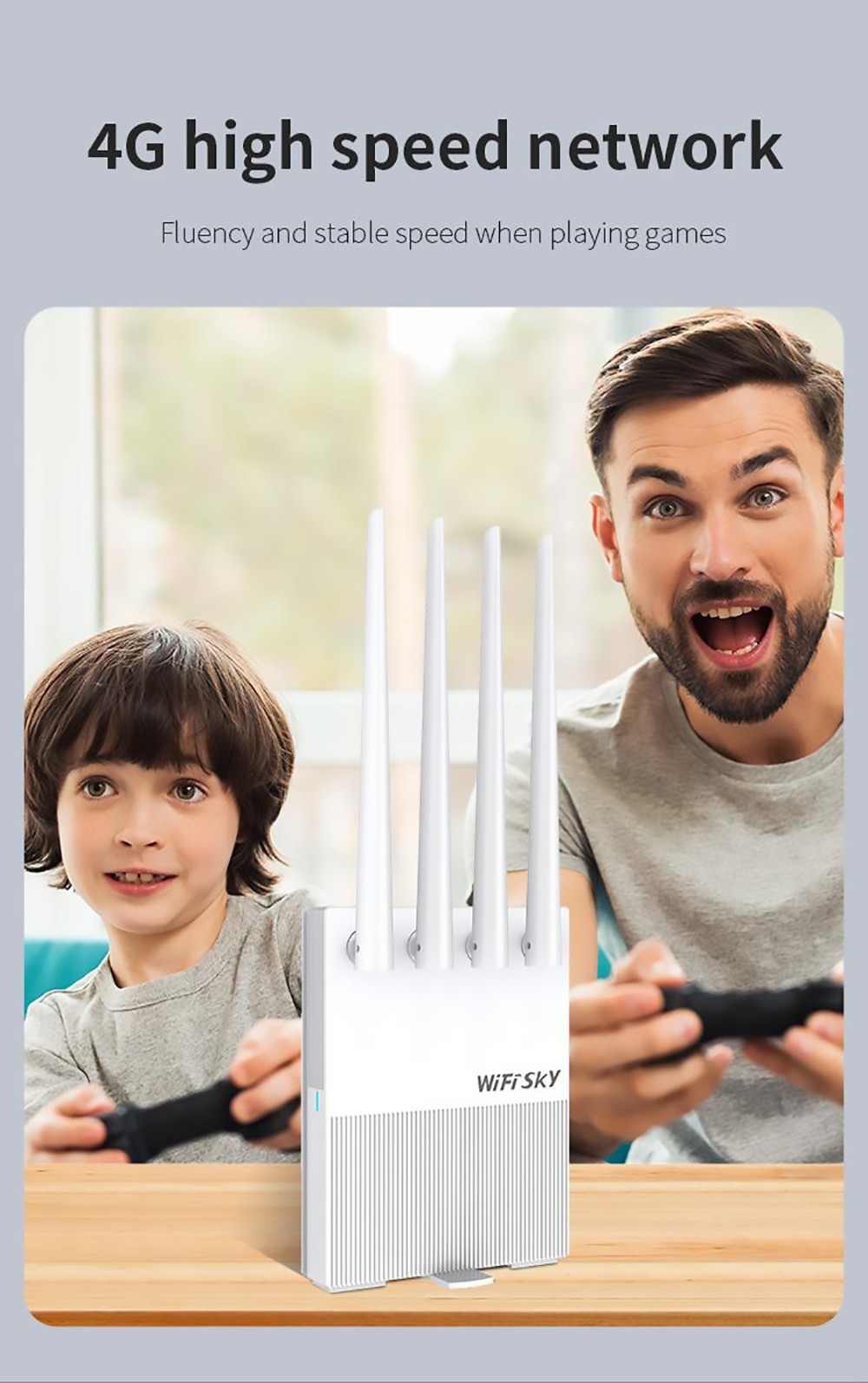 WiFiSky WS-R642 300M 4G Sim Card Router EU