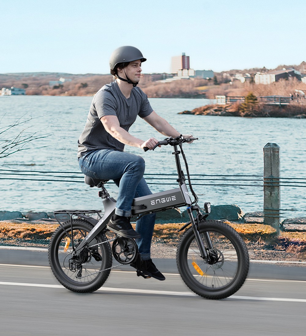 ENGWE C20 Pro Folding E-bike 20*3.0'' Fat Tires Bafang 250W Brushless Motor 36V 15.6Ah Battery 25Km/h Max Speed 60KM Range Dual Mechanical Disc Brake - Black