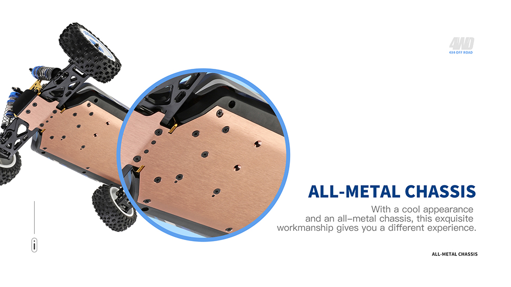 Wltoys 124017 V2 Upgraded 4300KV Motor 1/12 2.4G 4WD 75km/h Brushless Metal Chassis RC Car RTR - Three Batteries