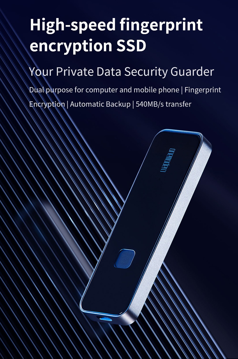 onemodern M8 SSD Hardware Fingerprint Hard Encryption 2TB