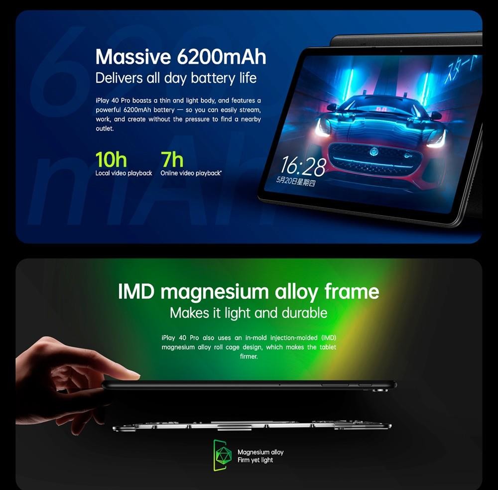 ALLDOCUBE iPlay 40 Pro UNISOC Tiger T618 LTE Tablet with Keyboard