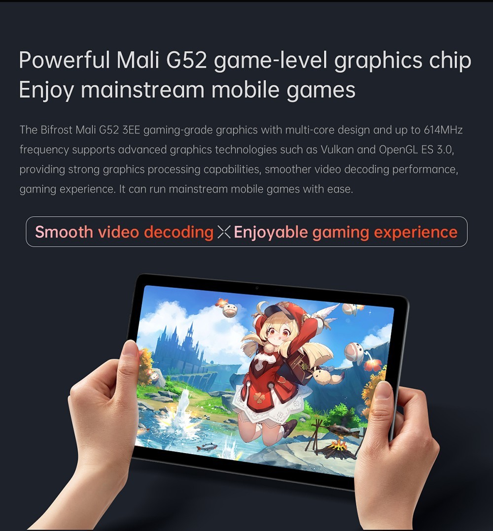 ALLDOCUBE Smile X 10.1 inch Tablet Octa-core Chip, 4GB RAM 64GB ROM, Android 11, 5G WiFi, 6000mAh Battery, 5MP + 2MP Cameras