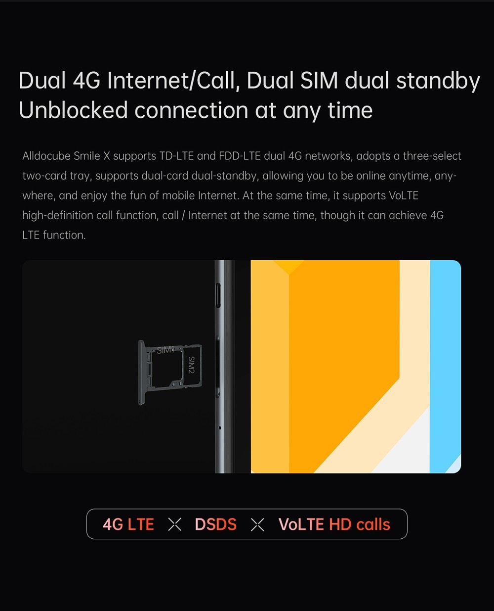 ALLDOCUBE Smile X 10.1 inch Tablet Octa-core Chip, 4GB RAM 64GB ROM, Android 11, 5G WiFi, 6000mAh Battery, 5MP + 2MP Cameras