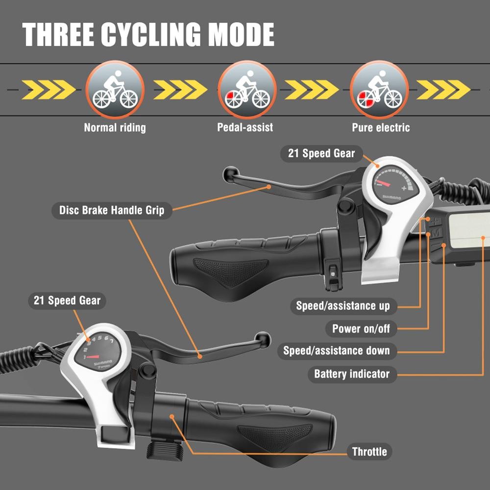 DUOTTS C29 Electric Bike 750W Mountain Bike 2*48V 15Ah Batteries 50km Range 50km/h Max Speed Shimano 21 Speed Gear