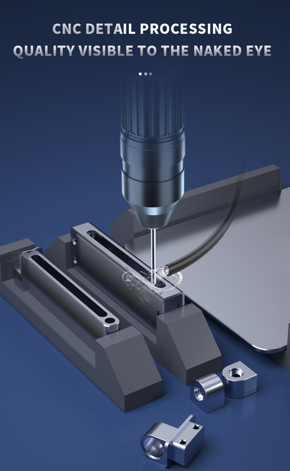 Desk Tablet Stand 360 Degree Rotatable Metal Adjustable & Foldable Holder Mount for iPad Pro, Air, Mini, Samsung, Xiaomi, Huawei Tablet - Grey