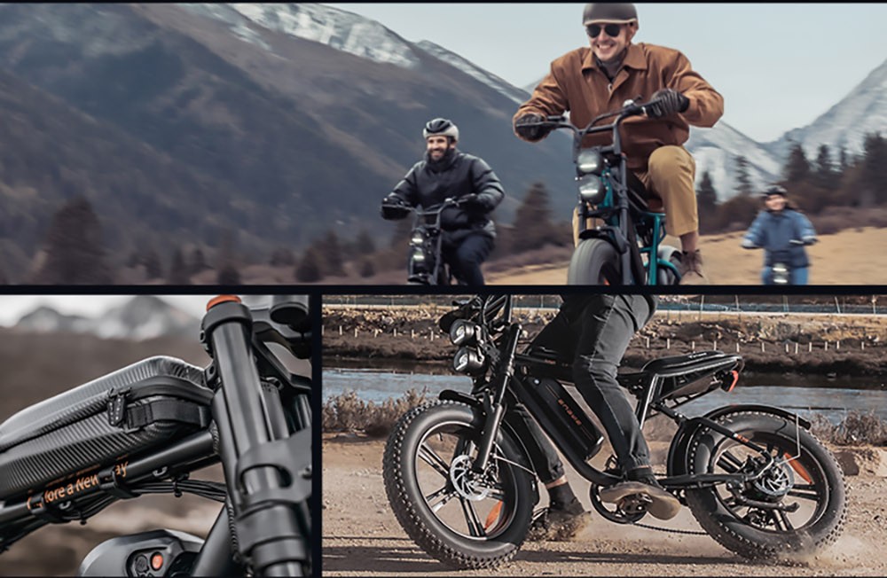 ENGWE M20 Dual Battery Mountain E-Bike 20*4.0 palcové pneumatiky 750W bezkefový motor 45km/h maximálna rýchlosť 48V 2*13Ah batérie predné & zadné kotúčové brzdy Shimano 7-stupňová prevodovka - čierna