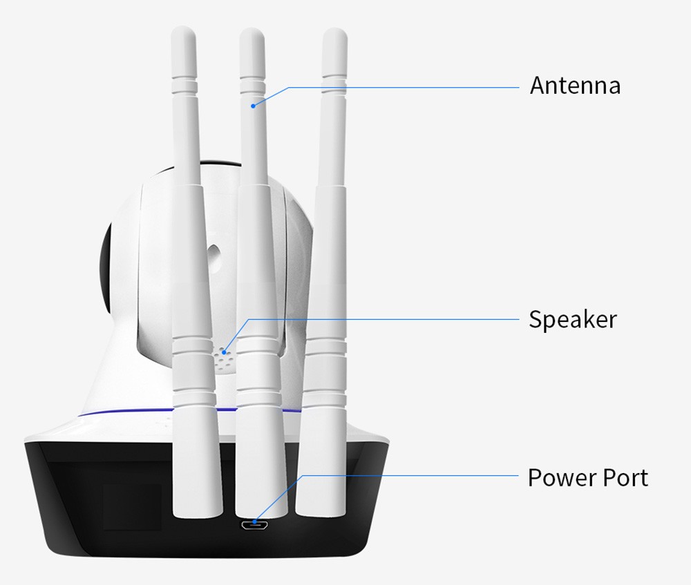 Hiseeu 2MP Home Security IP Camera with 64G Card, Baby Monitor, Smart Auto Tracking, Video Record, Infrared Night Vision, Two-way Audio, 11 IR LEDs, WiFi Connection