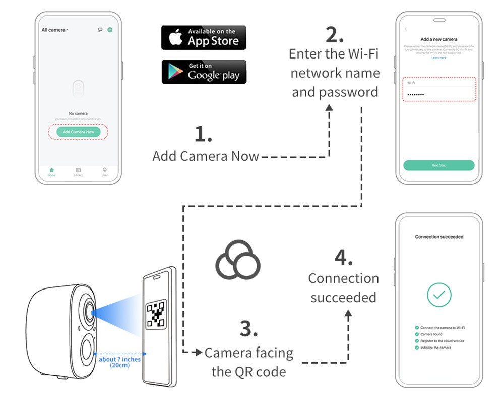 Hiseeu CG6-TZ 2K WiFi Surveillance Camera with Solar Panel, Battery Powered Wireless Outdoor Camera, 3MP Images, PIR Motion Detection, Color Night Vision, 2-Way Audio, IP65 Waterproof