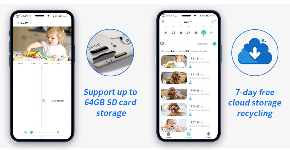 Hiseeu CG6-TZ 2K WiFi Surveillance Camera with Solar Panel, Battery Powered Wireless Outdoor Camera, 3MP Images, PIR Motion Detection, Color Night Vision, 2-Way Audio, IP65 Waterproof