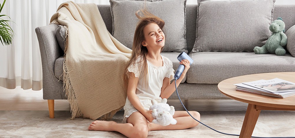 Laifen Swift 1600W High Speed Hair Dryer, Negative Ionic Blow Dryer, 110,000rpm Brushless Motor, 59dB Low Noise, 3 Color LED Light - Silver