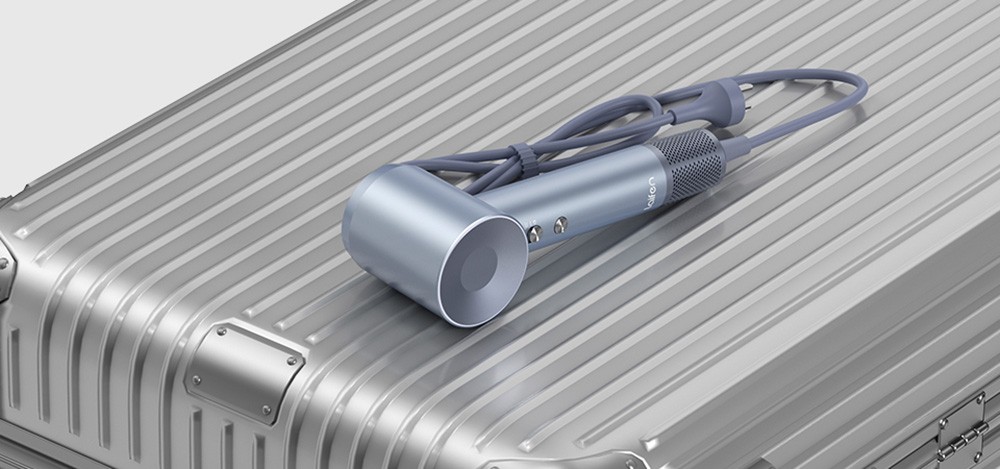 Laifen Swift 1600W High Speed Hair Dryer, Negative Ionic Blow Dryer, 110,000rpm Brushless Motor, 59dB Low Noise, 3 Color LED Light - Silver