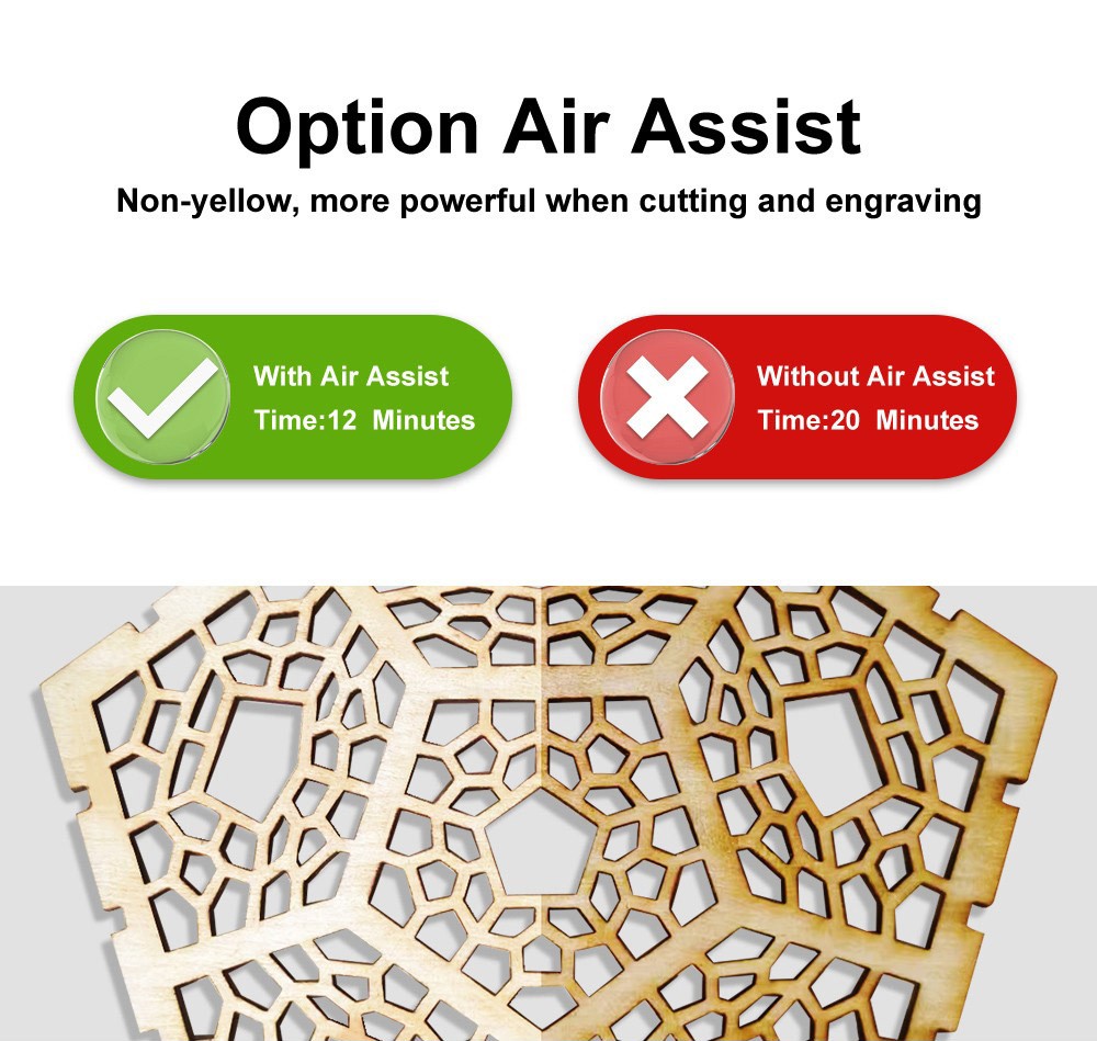 Kit Assistenza Aria Per Incisore Laser Xtool S1 20w Kit Flusso D'aria Assist Per Incisione Laser TTS-55 - 10-30L/min Air Assist Laser Pulizia Fumo Macchina Laser