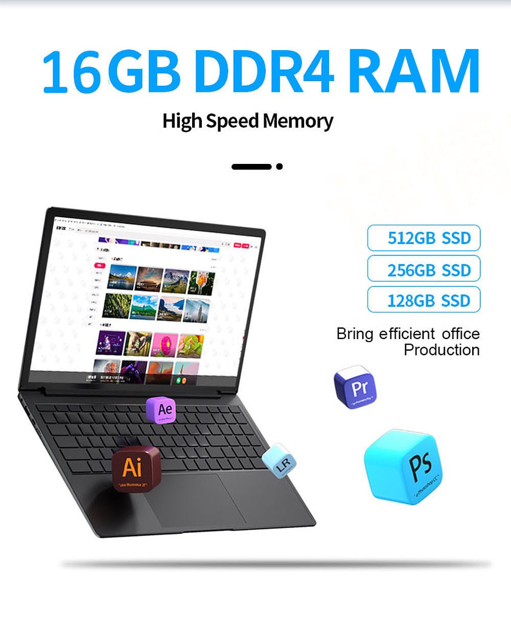 meenhong X133 Plus Laptop 16GB DDR4 256GB SSD