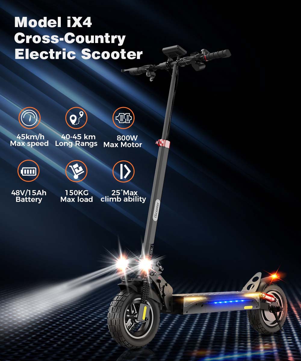 CIRCOOTER R3 Folding Electric Scooter, 10 Inches Off-road Tire, 800W Motor, 48V 15Ah Battery, 45km/h Max Speed, 40km Range