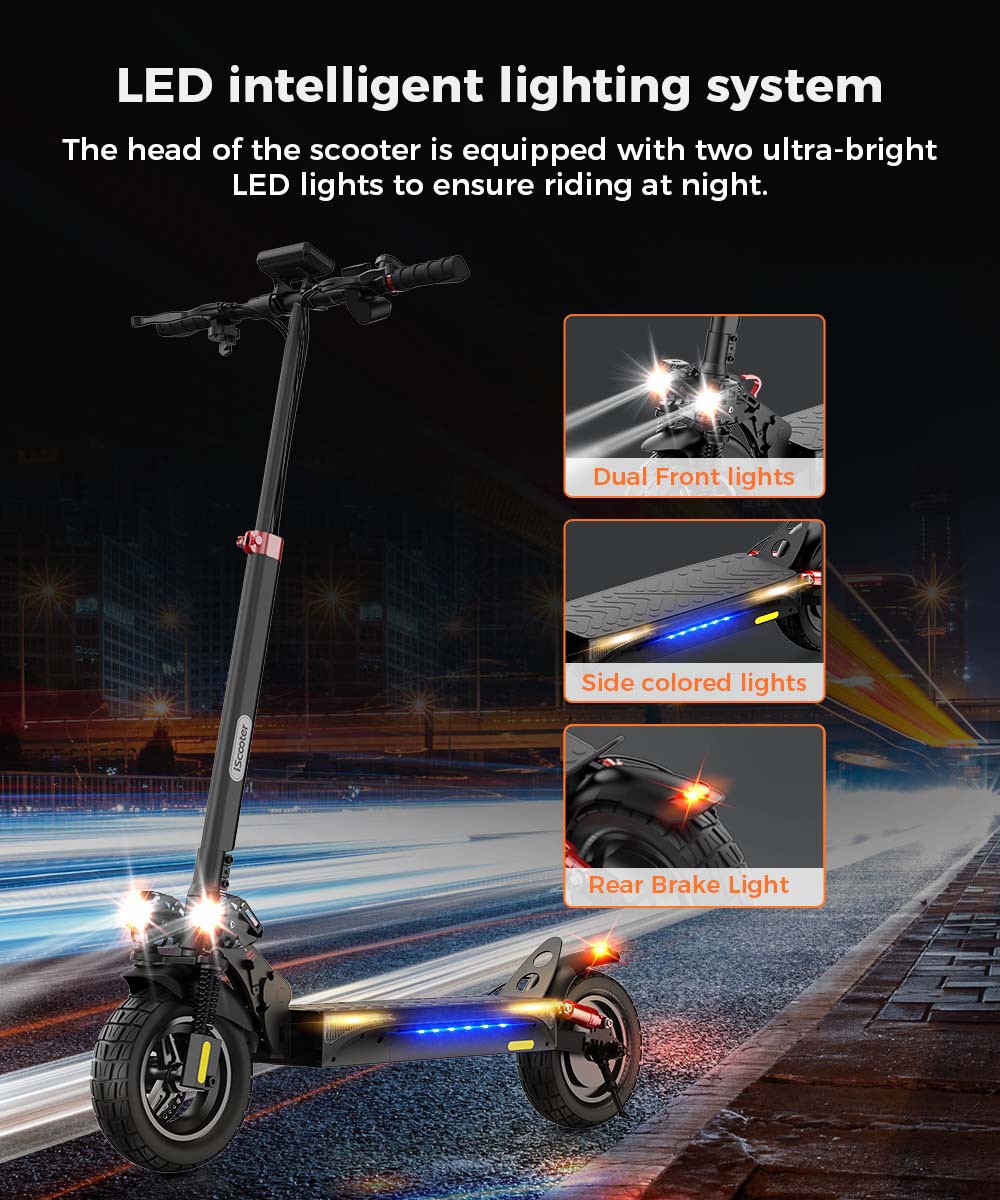 iScooter IX4 Electric Scooter 10'' Honeycomb Tires 800W Motor 45km/h Max Speed 48V 15Ah Battery 40-45km Range App Control