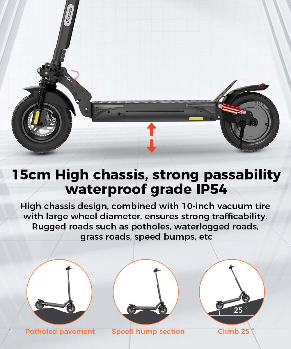 CIRCOOTER M2 Electric Scooter, 800W Motor, 48V 12.5Ah Battery, 10-inches Off-road Tire, 45km/h Max Speed, 40km Range, Quadruple Shock Absorber, APP Control