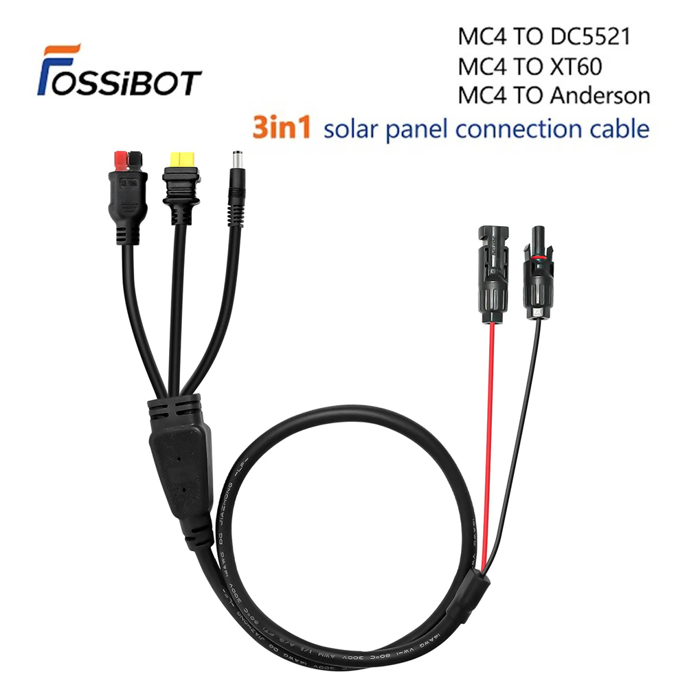 FOSSiBOT Solar Charge Cable (MC4 To XT60) - 11ft / 3.5M, 14 AWG