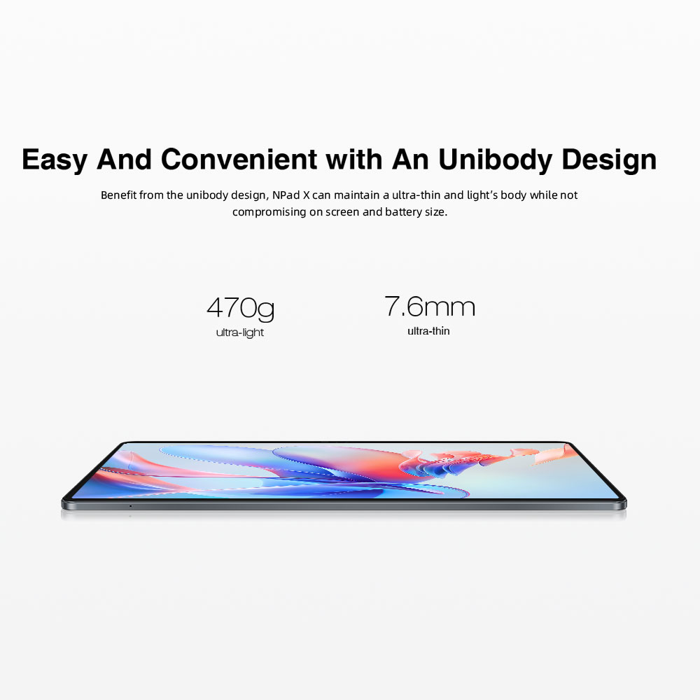N-one NPad X 10.95'' 4G LTE Tablet, Dual SIM, MTK Helio G99 CPU, 8GB RAM 128GB ROM, Android 13, 5G WiFi, 8MP Front Camera, 20MP + 2MP Rear Camera, 8600mAh Battery, 18W PD Charging
