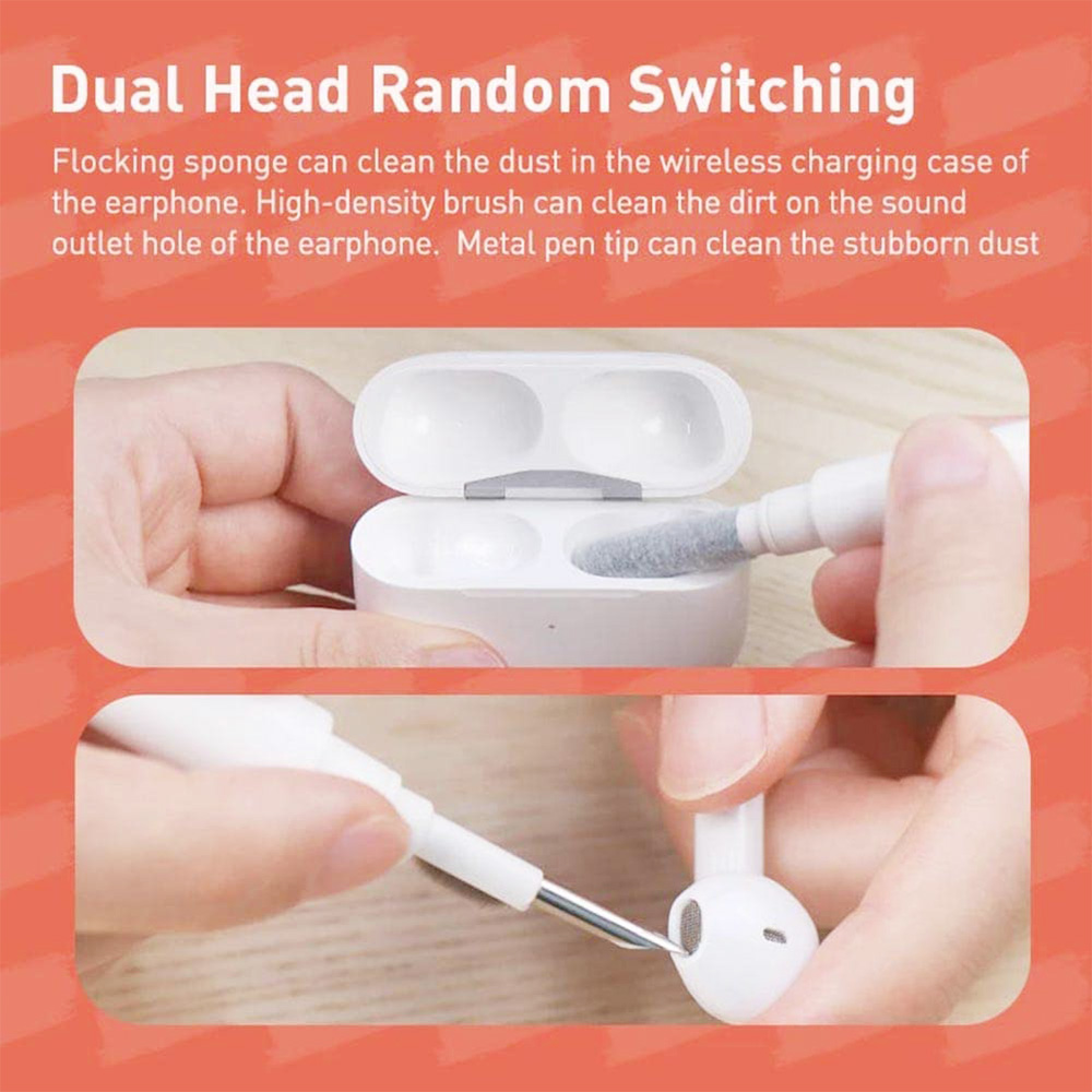 Cleaner Kit for Keyboard Soft Brush 5 in 1 Multifunction Computer Cleaning Brush Dust Remover Tools Kit with Keycap Puller Red