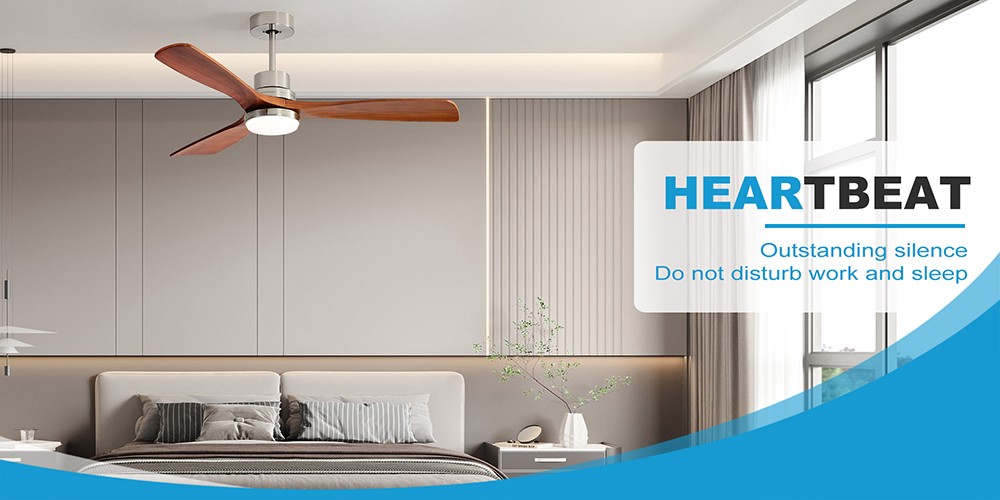 52 inch Ceiling Fan with Lights and Remote Control Light Brown