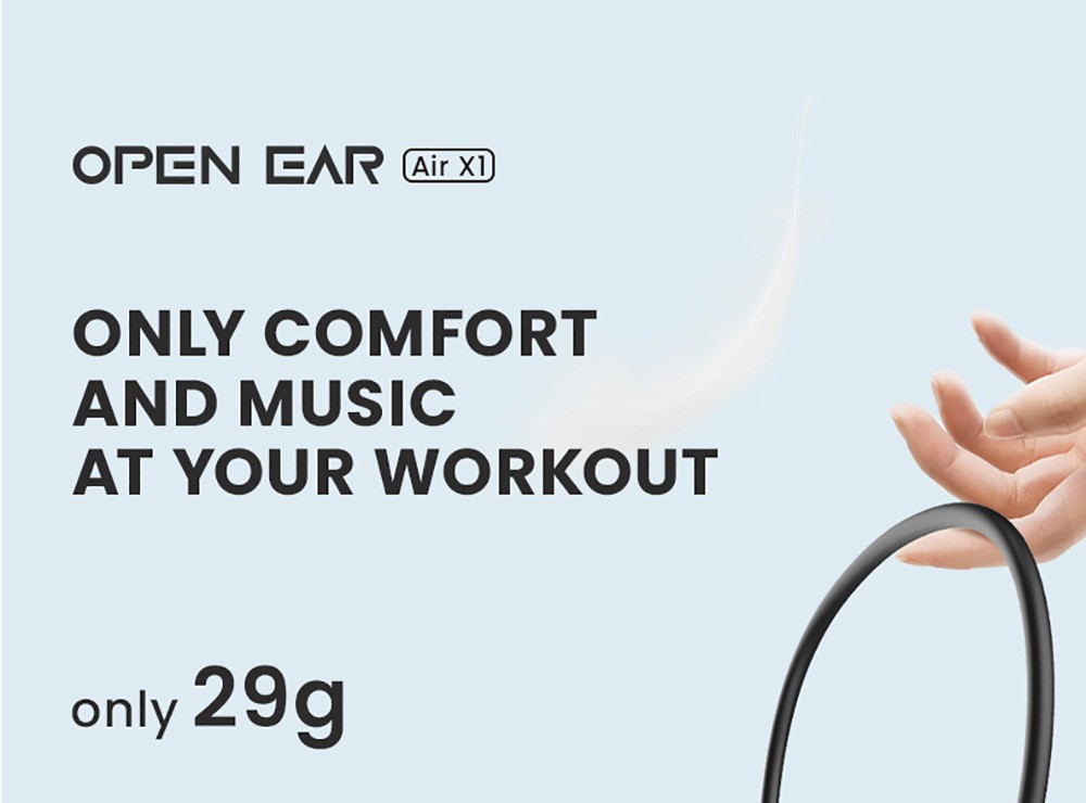 Coowoo OPENEAR Bone-X1 Bone Conduction Earphone Black