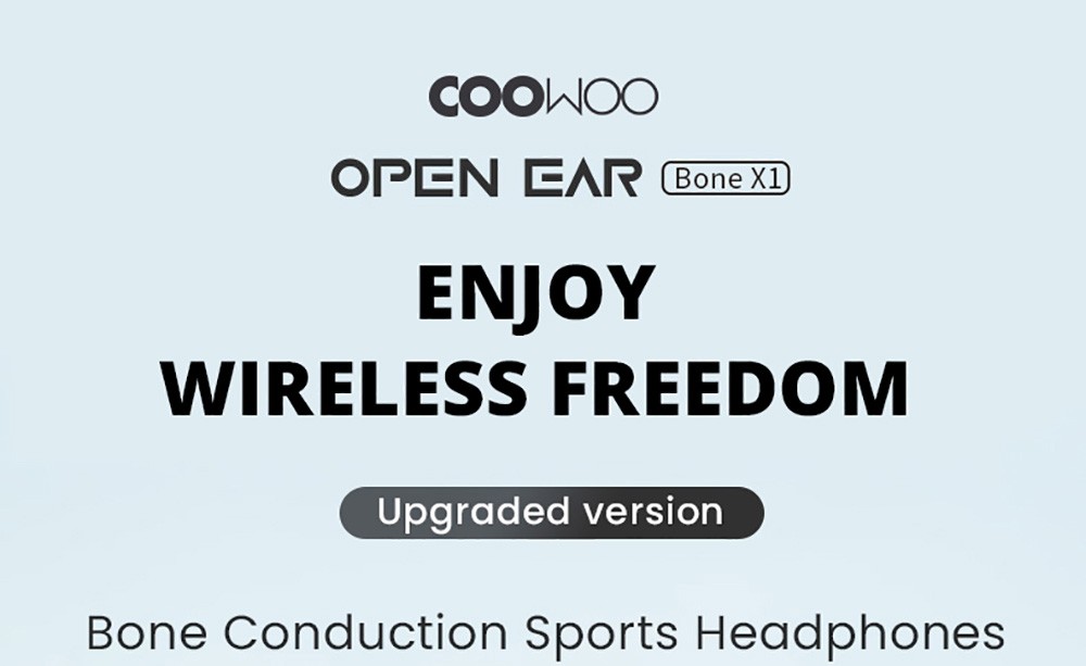 Coowoo OPENEAR Bone-X1 Bone Conduction Earphone Blue