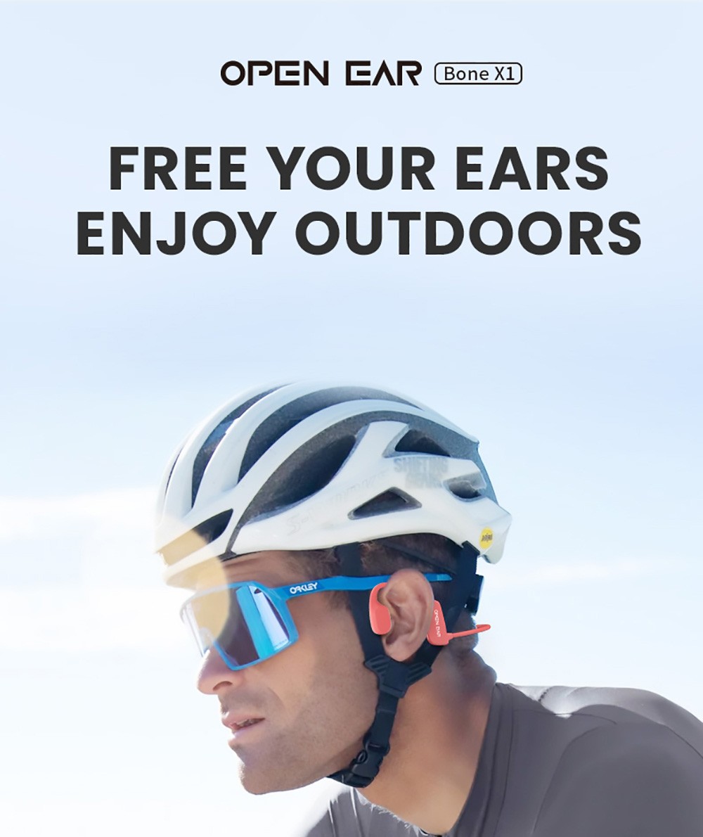 Coowoo OPENEAR Bone-X1 Bone Conduction Earphone Blue