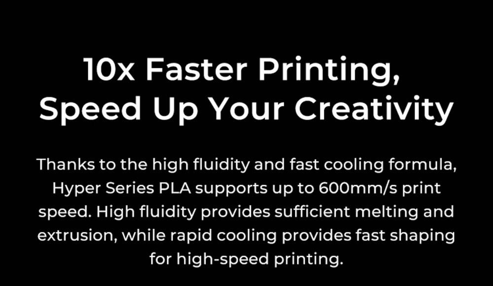 Creality Hyper Series 1.75mm PLA 3D Printing Filament 1KG - Black