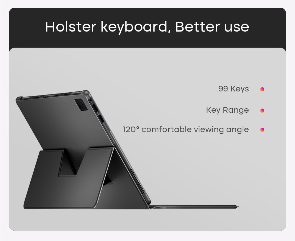 DERE T30 PRO 2-in-1 Laptop 13 inch 2K IPS Touch Screen, Tablet PC/Magic Keyboard + Stylus Pen, 16GB DDR4 512GB SSD Windows 11 Pro, 2.4G & 5G WiFi -Silver