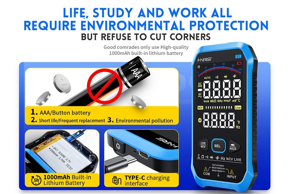 Fnirsi S Handheld Digital Multimeter