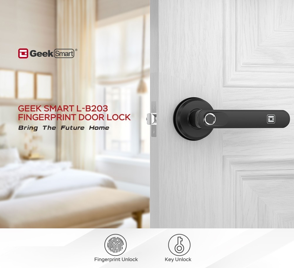 Geek Smart LB203 Fingerprint Door Lock Black