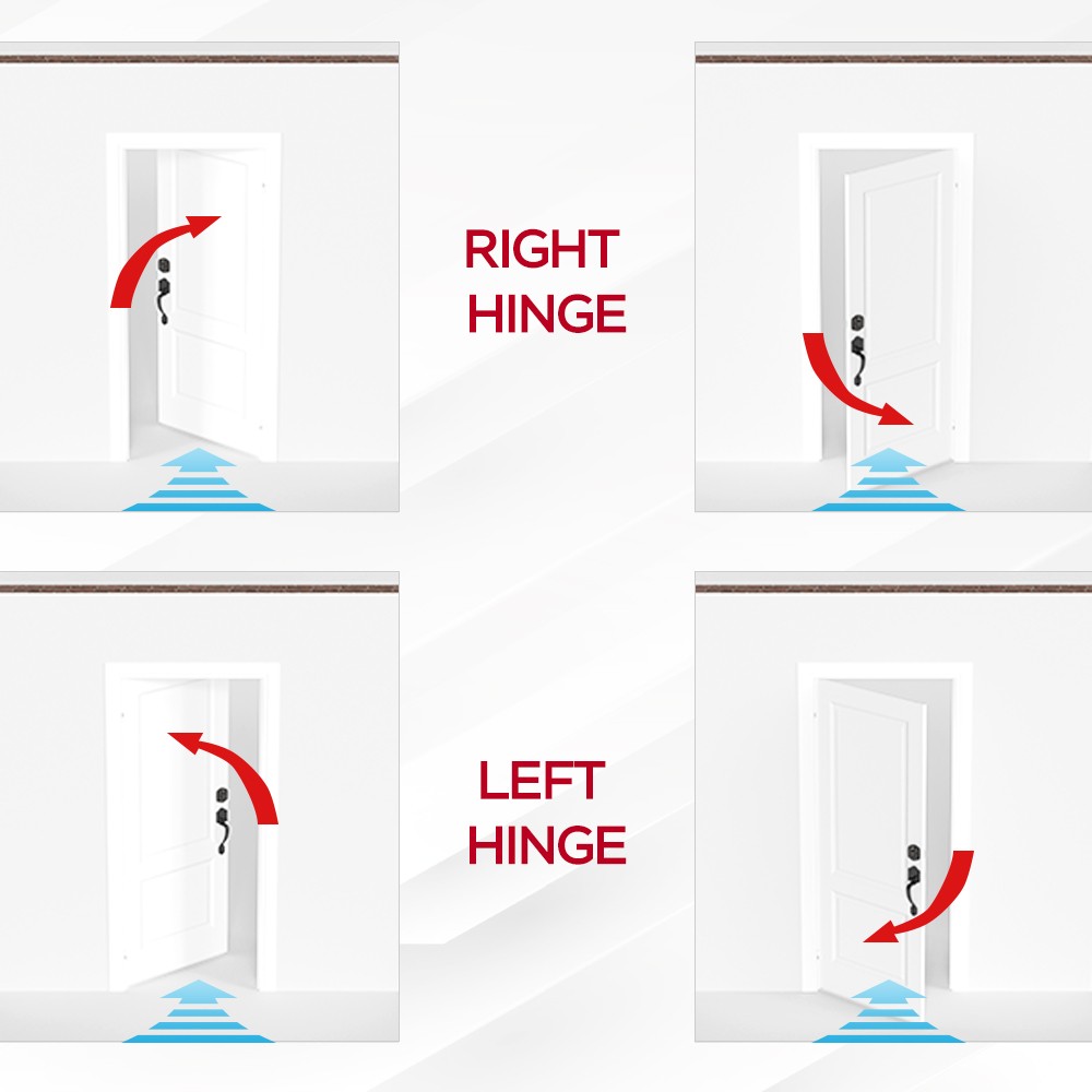 Geek Smart L-F501 5 in1 Keyless Entry Smart Deadbolt Door Locks, with Keypad, Fingerprint Unlock, App Control, IC Card, Mechanical Key, IP65 Waterproof, for Both Left and Right - Black