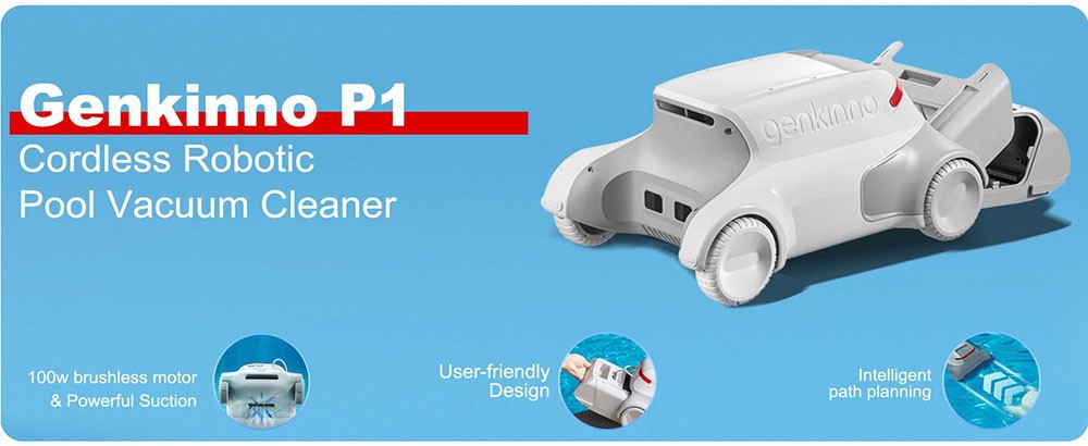 Genkinno P1 Intelligent Cordless Automatic Pool Cleaner Robot for Swimming Pool