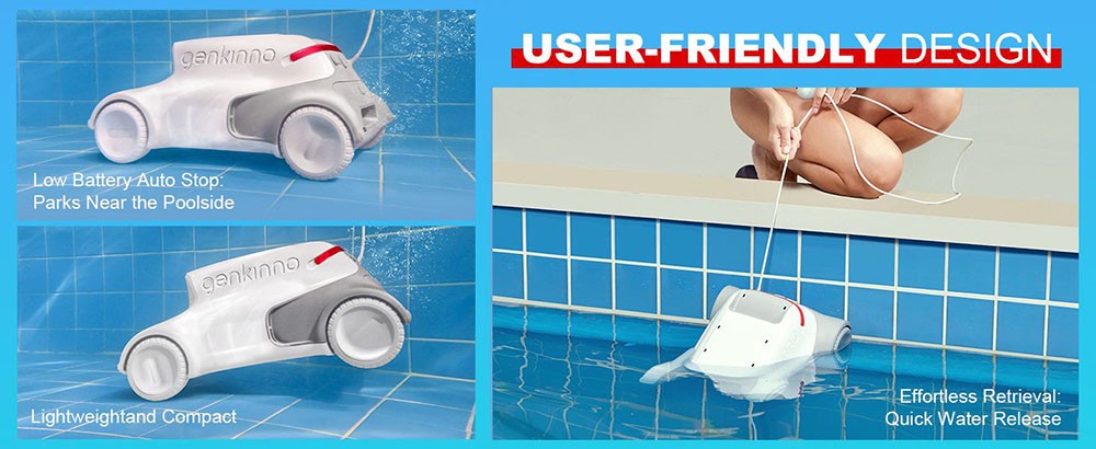 Genkinno P1 Intelligent Cordless Automatic Pool Cleaner Robot for Swimming Pool