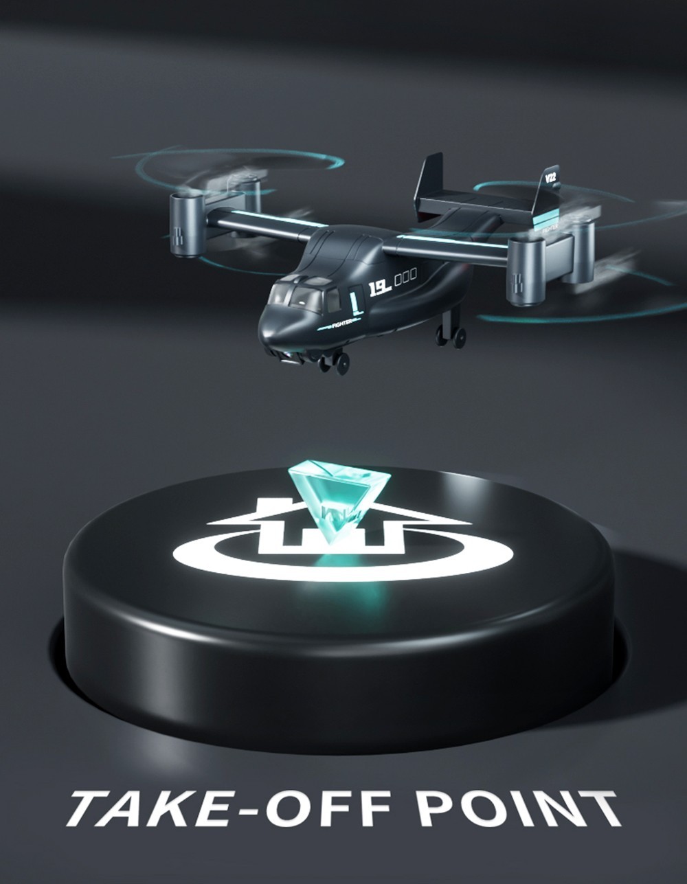 JJRC X27 RC Drone with 1080P HD Wide-angle Camera, WiFi FPV, GPS Altitude Hold Headless Mode - 3 Batteries