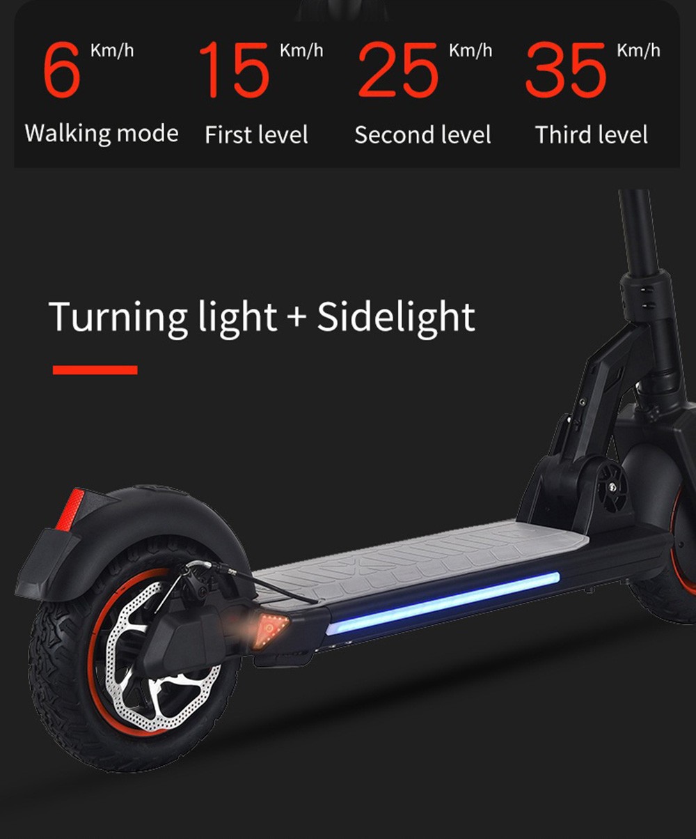 KUGOO G5 Folding Electric Scooter 10 inch Tire 500W Motor 22 MPH Max Speed 48V 16Ah Battery 50 Mile Max Range - Black