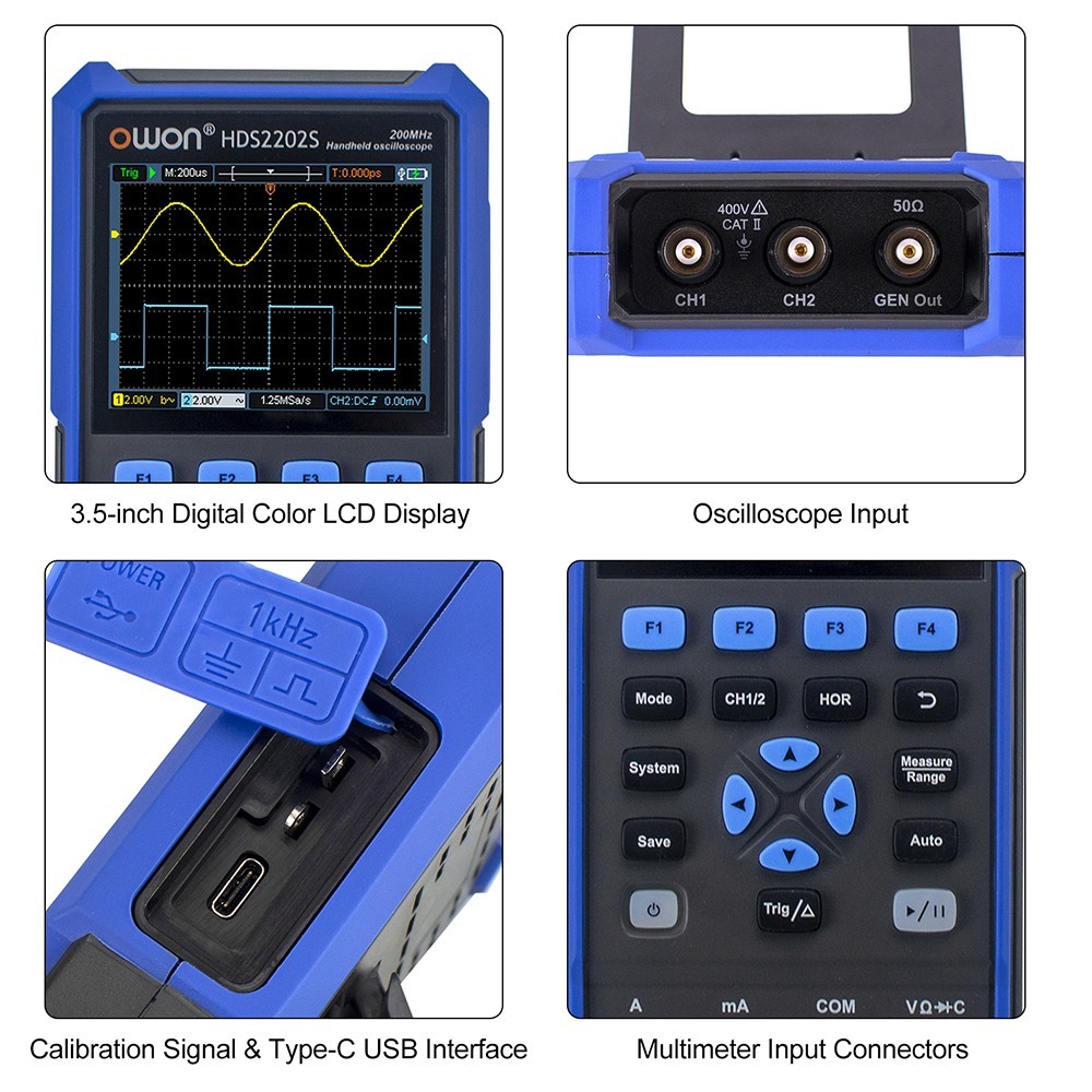 OWON HDS2202S 3 in 1 Digital Oscilloscope UK Plug