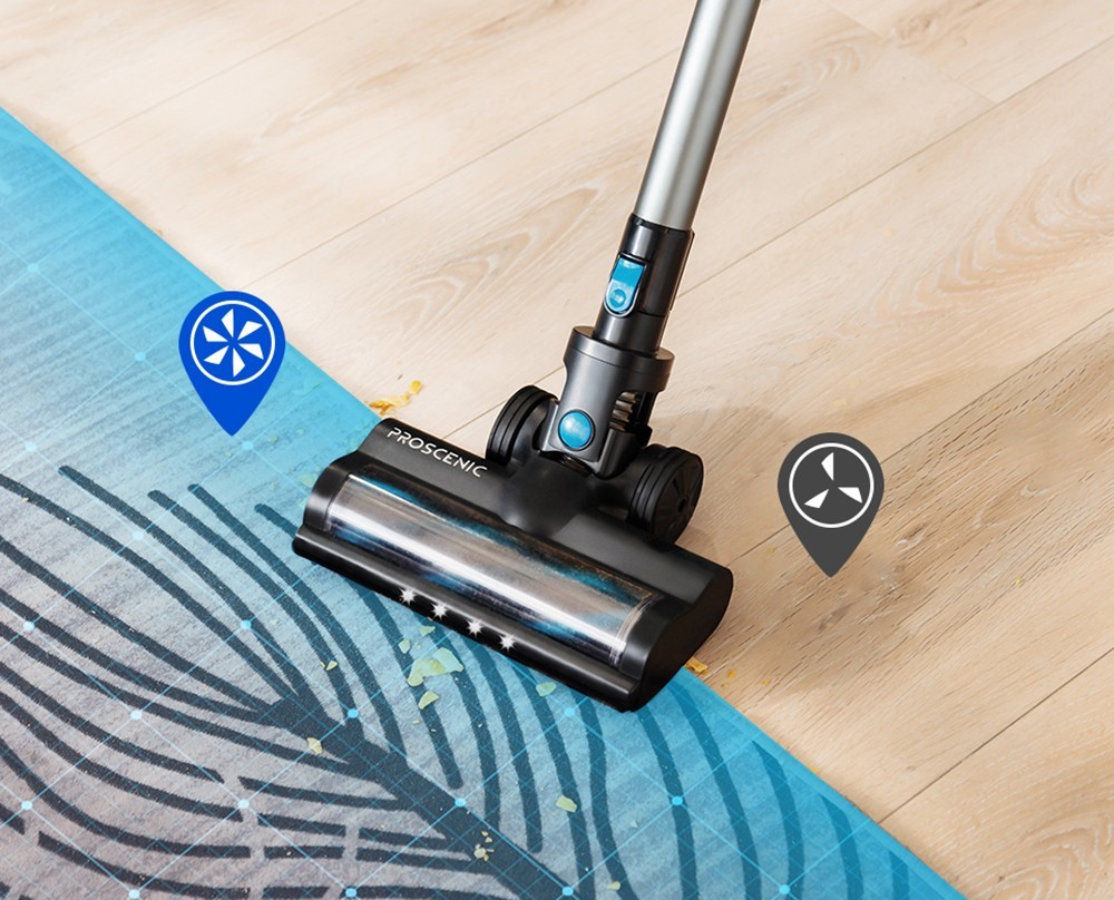 Proscenic P11 Smart Cordless Vacuum Cleaner, 30000Pa Suction, 650ml Dustbin, 4-Stage Filtration System, Up to 60Mins Runtime, LED Touch Screen, Smart App Display