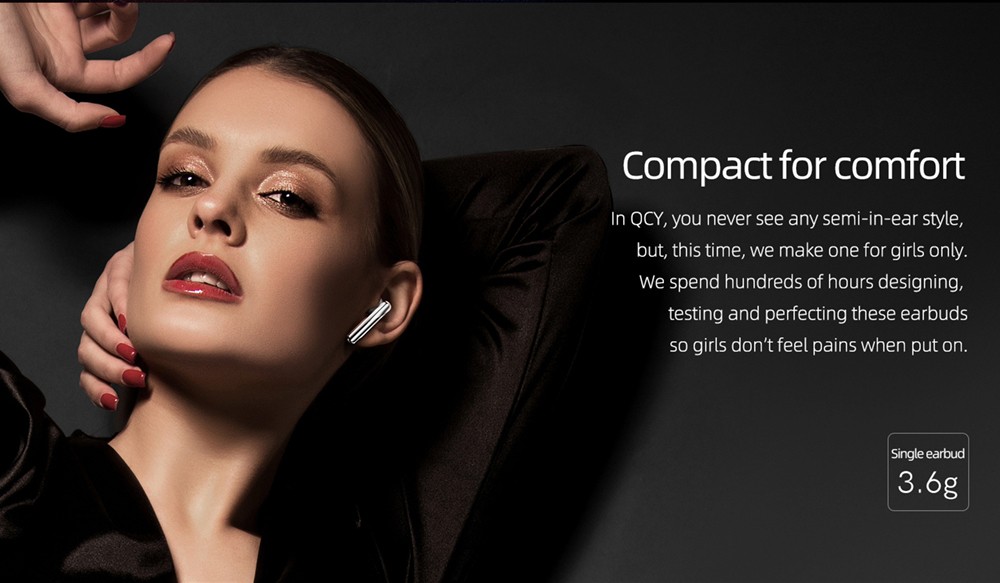 QCY FairyBuds T21 TWS Earbuds Black