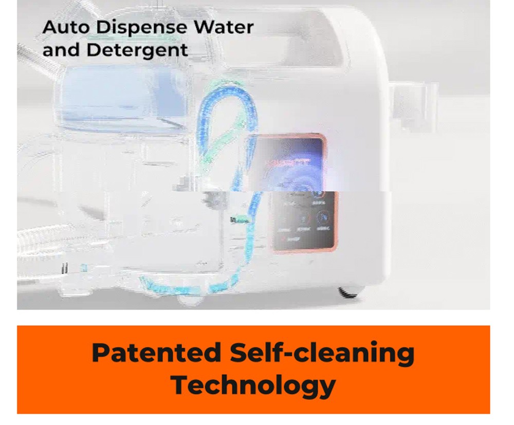 UWANT B200 Multifunctional Cloth Cleaning Machine Vacuum Spot Cleaner Integration Washing Machine 12000Pa Suction 1500ML Water Tank Self-Cleaning Low Noise for Carpet Sofa Curtain Mattress Upholstery - Grey