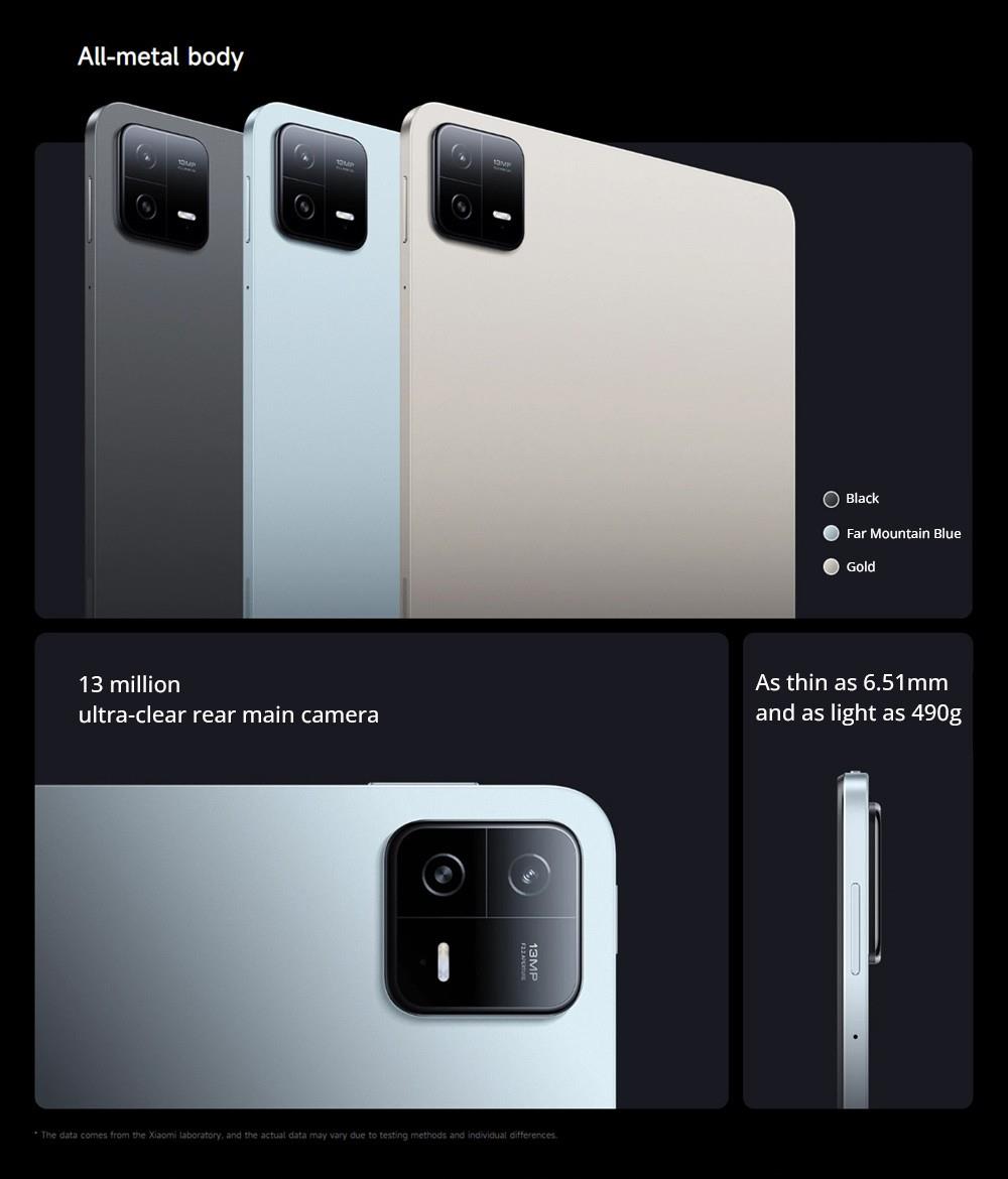 Xiaomi Pad 6 CN Version Snapdragon 870 Processor, Android 13, 8GB RAM 128GB ROM, 13MP Rear Camera 8MP Front Camera Dual-band WiFi - Blue
