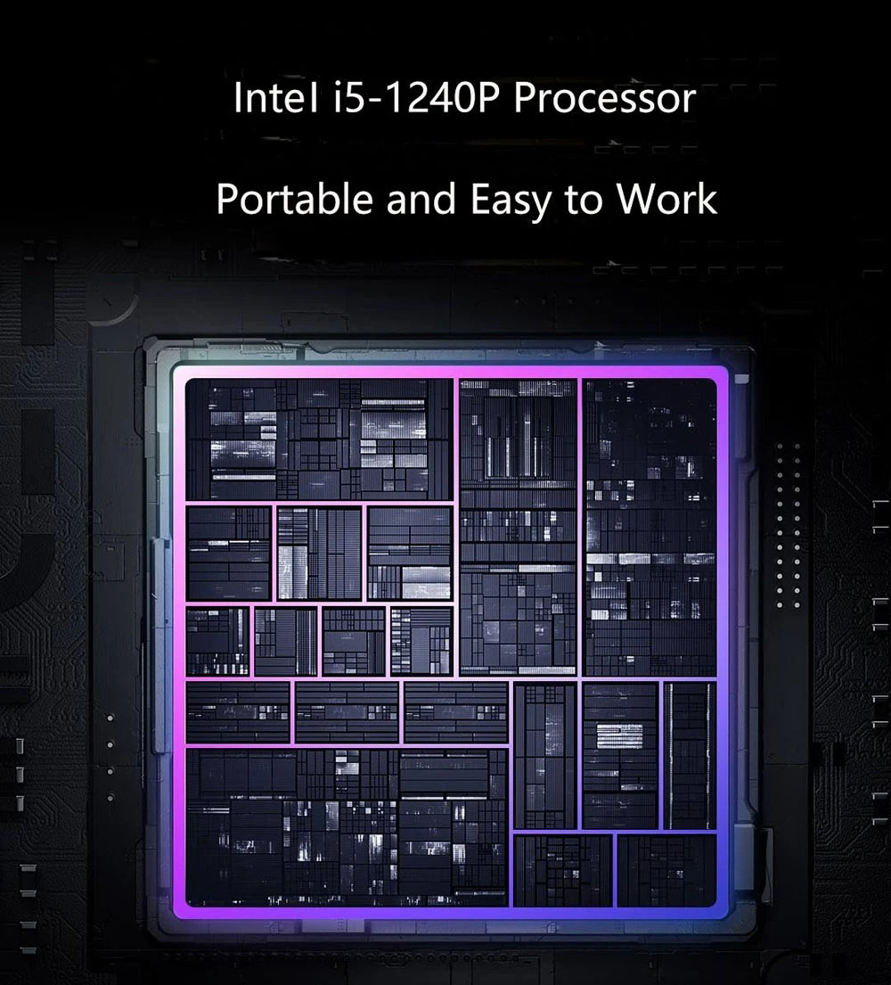 Original Xiaomi Mini PC, Intel Core i5-1240P Processor 12 Cores 16 Threads Up to 4.4GHz, 16GB DDR4 512GB SSD, 2.4/5GHz Dual WiFi, Bluetooth 5.3, 2xHDMI 2.1, 2xThunderbolt 4, 3xUSB 3.2, USB2.0, 2.5Gbps RJ45 Ethernet LAN, 3.5mm Audio, Windows 11 Home